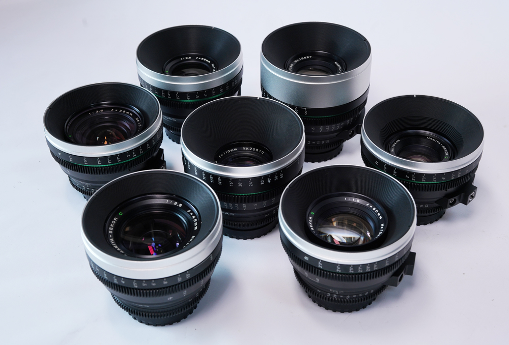 Cine modification for Mamiya-sekor C set 35mm 45mm 55mm 70mm